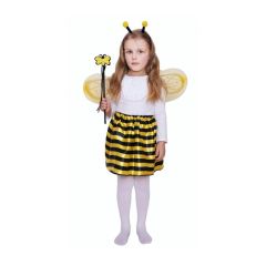 Dětský kostým Včelka (sukně, křídla, čelenka, hůlka), velikost 90 - 120 cm