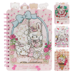 Dětský spirálový zápisník, 120 listů - Králík/Kočka (mix vzorů)