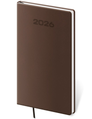 Diář 2026 týdenní kapesní A5 Soft - hnědý