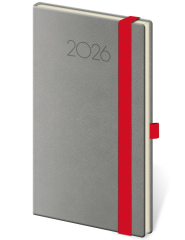 Diář 2026 týdenní kapesní Nový Praga - tmavě šedý