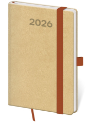 Diář 2026 týdenní kapesní Tisk Pop - cappuccino
