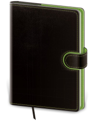 Diář 2026 Weekly Pocket Flip - černý/zelený