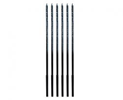 Dortová svíčka - Ombre, modré třpytky 17 cm (6 ks)