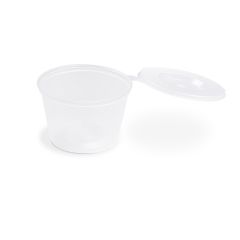 Dressingová miska (PP)  s viečkom priehľadná Ø70mm 120ml [50 ks]