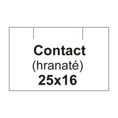 Etikety cen. CONTACT 25x16 hranaté - 1125 etiket/kotouček, bílé