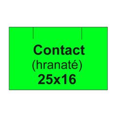 Etikety cen. CONTACT 25x16 hranaté - 1125 etiket/kotouček, zelené