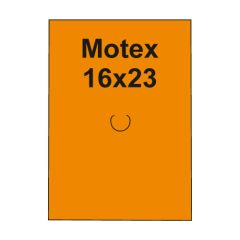 Etikety cen. MOTEX 16x23 hranaté, 870 etiket/kotouček, oranžové