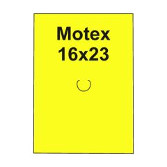 Etikety cen. MOTEX 16x23 hranaté, 870 etiket/kotouček, žluté