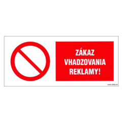 Etikety Info - Zákaz vhazování reklamy 262x115 mm