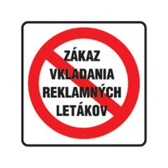 Etikety Info - Zákaz vkládání reklamy 85x85 mm