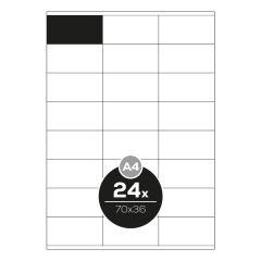 Etikety Soto label 70 x 36 mm, bílé (1124)