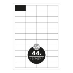 Altryal  Etikety Top Stick A4/100 ks, 48,3x25,4 mm - 44 etiket, bílé