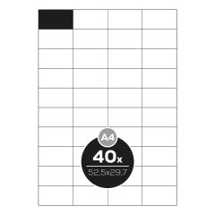 Altryal  Etikety Top Stick A4/100 ks, 52,5x29,7 mm - 40 etiket, bílé