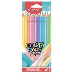 Farebné ceruzky MAPED Color Peps Pastel 12 ks