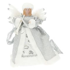KOOPMAN  Figurka anděla jako ozdoba na vánoční stromek 33 cm - stříbrná