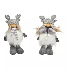 Figurka holčičky v zimních šatech 21 cm (mix 2 vzorů /cena za 1 ks)