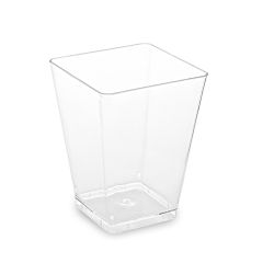 Fingerfood pohárik (PS) hranatý číry 58 x 58 x 76 mm 160ml [20 ks]