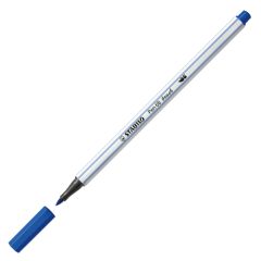 Fix se štětcovým hrotem pro různé šířky čar STABILO Pen 68 Brush, ultramarínovo modrý