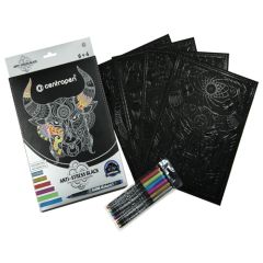 Fixy CENTROPEN 9390 Metallic set s omalovánkami - sada 6 + 4 ks