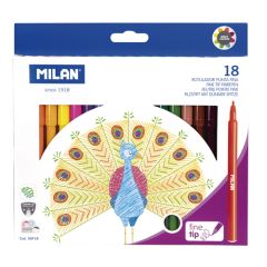 Fixy MILAN s kulatým hrotem 2 mm - sada 18 ks