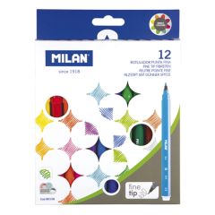 Fixy MILAN s kulatým hrotem fine 2 mm - sada 12 ks