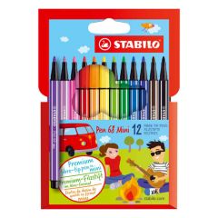 Stabilo  Fixy vláknové STABILO Pen 68 Mini, sada 12 ks