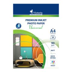 Fotopapír VICTORIA Universal, pro inkoustový tisk, matný, A4, 90 g