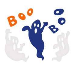 GoDan S.A.  Gelové nálepky Ghosts - BOO, 20x20 cm