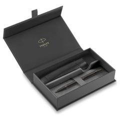 GP PARKER IM Achromatic Black BT + černé PU pouzdro