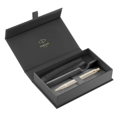 Parker  GP PARKER IM Monochrome Champagne + PU pouzdro