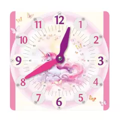 Hodiny pro výuku papírové Sweet Dreams - Jednorožec