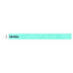 Identifikační náramek, 3/4, Tyvek, tyrkysová, 100 ks