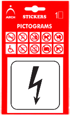 Informačná samolepka Elektrické zariadenie (8 x 8 cm)