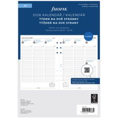 Kalendář 2026 Filofax A5 týden /2 strany ČJ+SJ /linkový