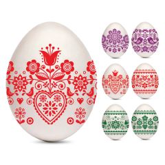 Košilky na velikonoční vajíčka 12 ks - folklorní barva