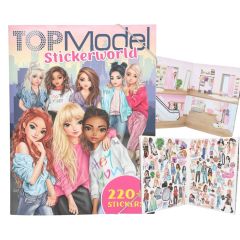 Kreativní sešit Top Model se samolepkami - 8 modelek a pes