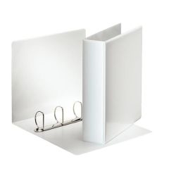 ESSELTE  Kroužkový šanon, panoramatický, 4D kroužky, 77 mm, A4, PP/PP, ESSELTE, bílý