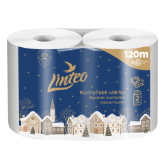 Kuchyňské utěrky Linteo DEN & NOC 2 role (2 vrstvé) bílé