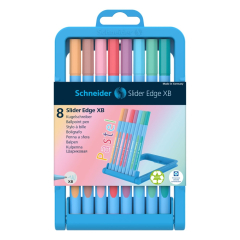 SCHNEIDER  Kuličkové pero Schneider Slider Edge XB Pastel - sada 8 kusů