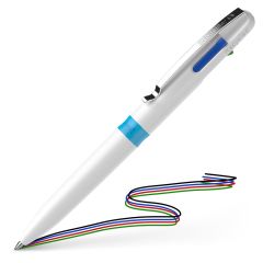 SCHNEIDER  Kuličkové pero Schneider Take White se čtyřbarevnou náplní