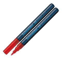 Lakový popisovač, 1-2 mm, SCHNEIDER Maxx 271, červený