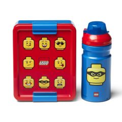 LEGO Storage  LEGO ICONIC Classic svačinový set (láhev a box) - červená/modrá