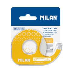 Milan  Lepicí páska oboustranná 15 mm x 10 m s dispenzerem - blistr