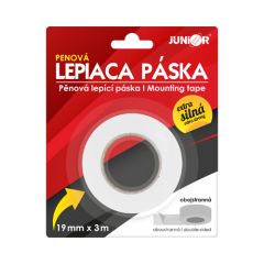 Lepicí páska oboustranná pěnová  19 mm x 3 m x 900mic