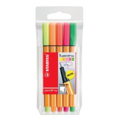 Liner STABILO point 88 Mini sada 5ks NEON