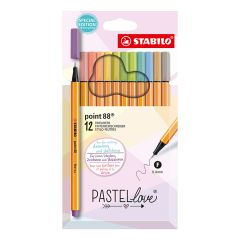 Stabilo  Liner STABILO point 88 Pastel Love, hrot 0,4mm - sada 12 ks
