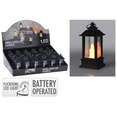 Lucerna 9 cm se svíčkou LED