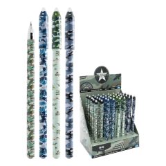 M&G  M&G Army gumovací roller, crystal blue 0,5 mm