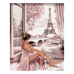zuty  Diamantové malování (s rámem) - Výhled na Eiffelovku