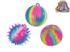 Míček gigantický strečový duhový 16cm 3druhy 6ks v DBX